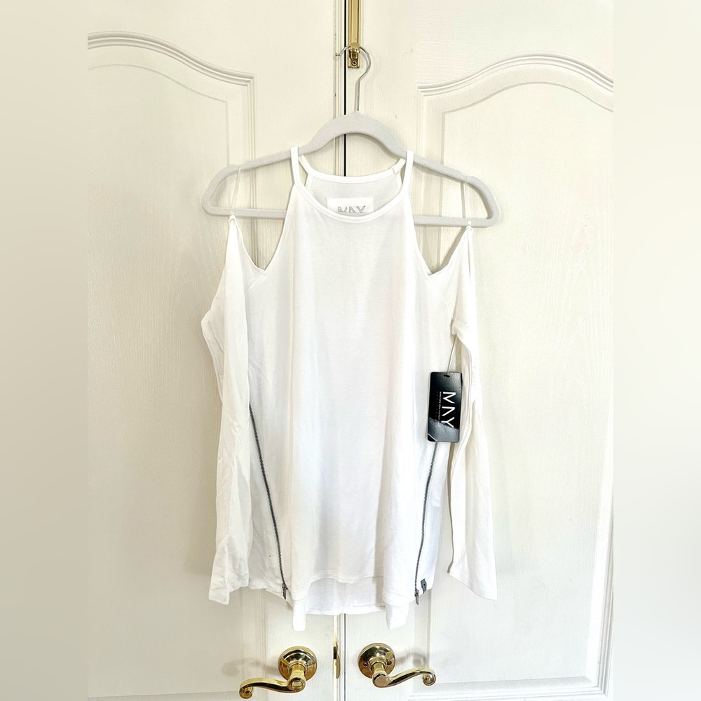 Marc New York Open Shoulder Long Sleeve Top M